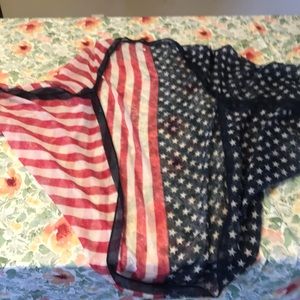 American Flag shirt shawl, light weight OS
